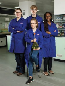 (l-r) Jasmine Fernley, Liam Baguley, Simbiat Sanni and (sitting) Roseanna Byrne