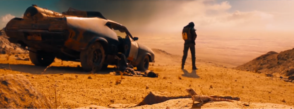 The post nuclear landscape depicted in 'Mad Max: Fury Road' complete with two-headed lizard 
