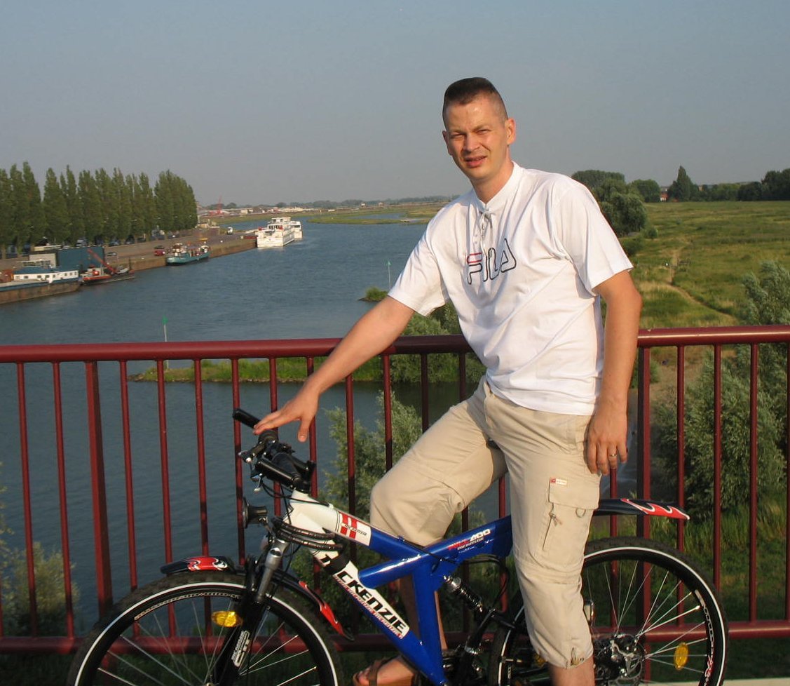 Photo X - Biking on a bridge too far, on the Dutch part of the Rhine river (Arnhem)