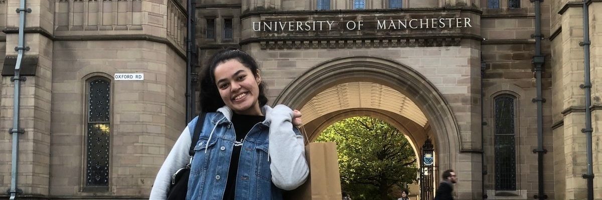 Manya at the Whitworth Arch