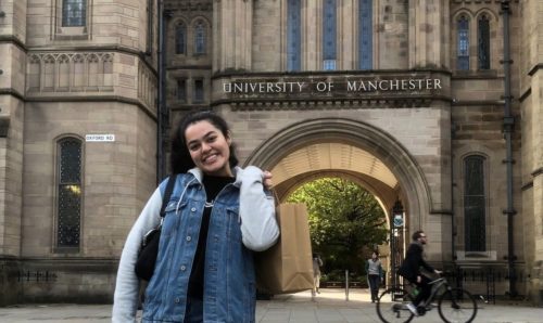 Manya at the Whitworth Arch