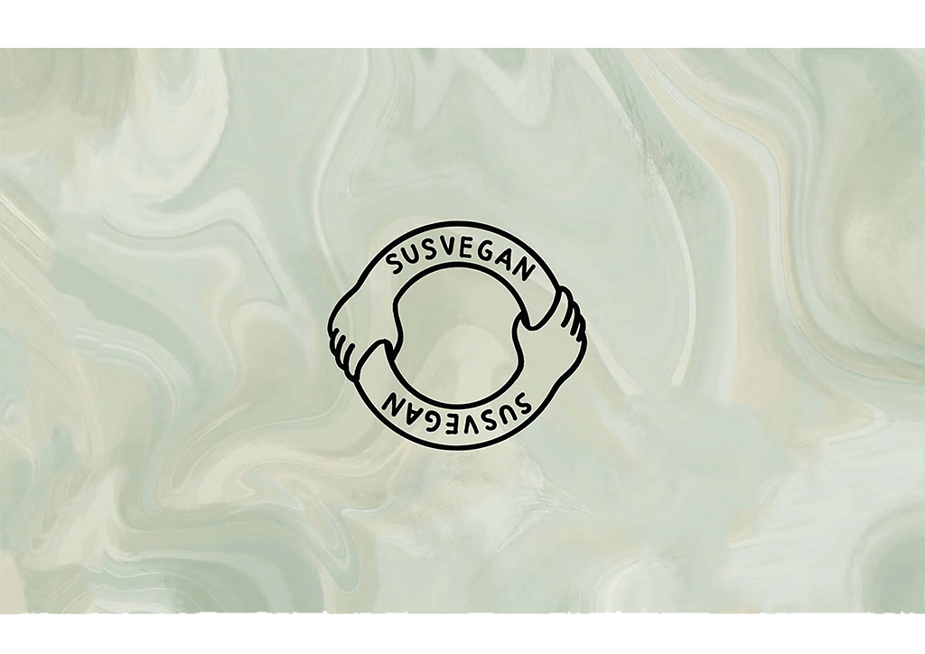 an image containing a logo of two hands holding eachother and susvegan written on them