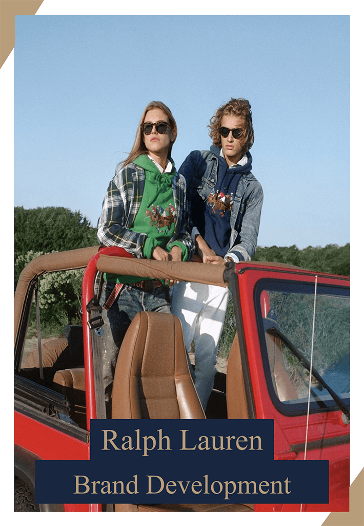 Ralph Lauren Brand Development with a photo of two people in a vehicle wearing RL clothes