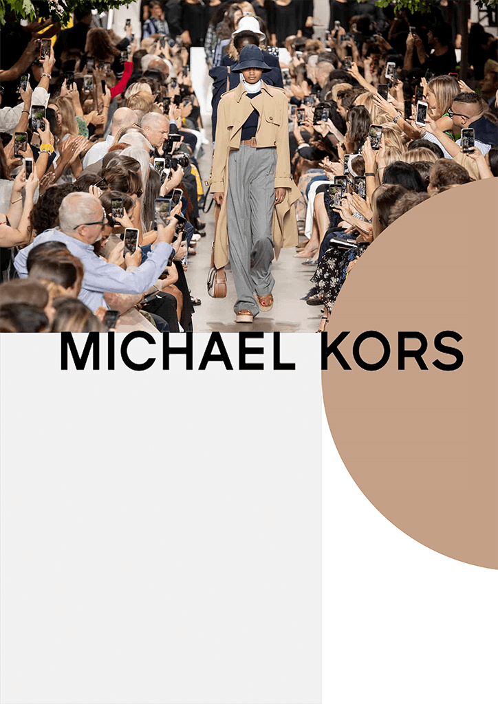 Michael Kors written near a photo of a catwalk