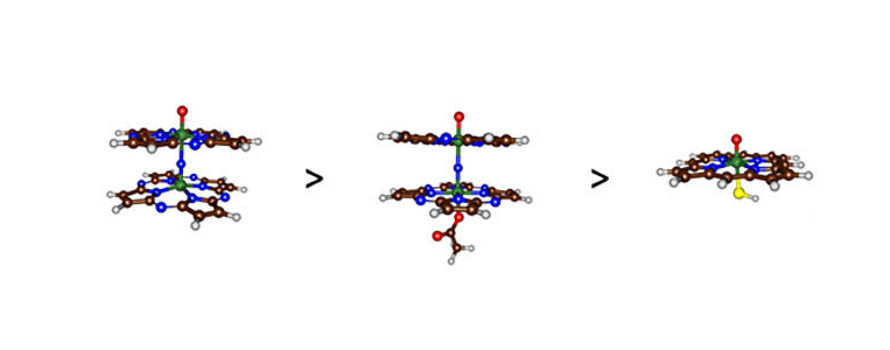 A visualisation of a nanoscale chiral skyrmion in a magnetic thin film, with small cones indicating the spin directions