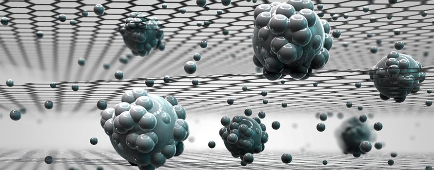 Computer generated image of a graphene sieve