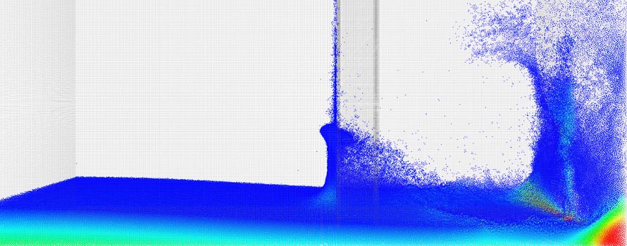 Incompressible SPH (ISPH) with fast Poisson solver on a GPU