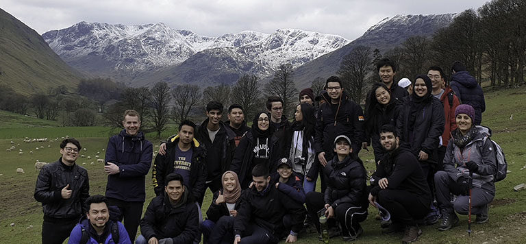 Civil engineering students on a field trip to Patterdale, Cumbria