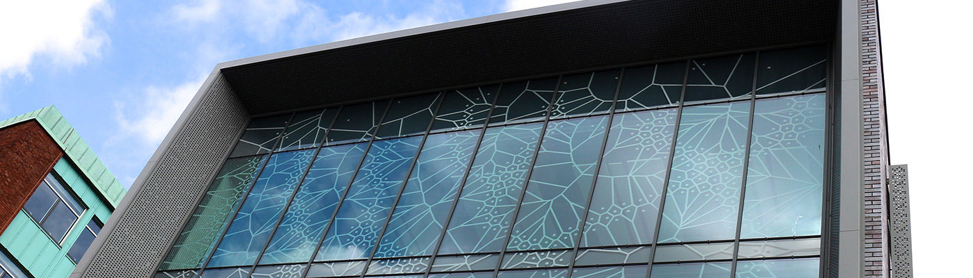 Glass panelling on the Schuster Building
