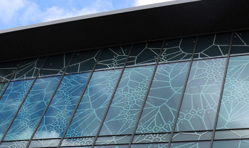 Glass panelling on the Schuster Building