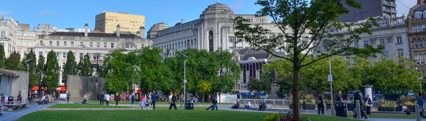 Piccadilly Gardens banner