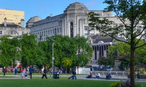 Piccadilly Gardens banner