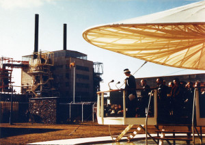 The Queen opening Calder Hall