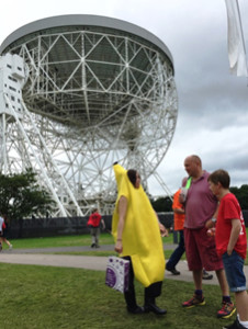 A giant banana drew in the crowds to find out why exactly a banana is radioactive