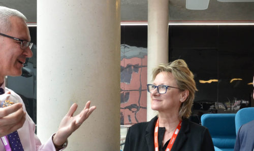 Charles Hendry, the UK Commissioner for the UK Pavilion at the Expo 2017 in Astana, visits the National Graphene Institute at The University of Manchester