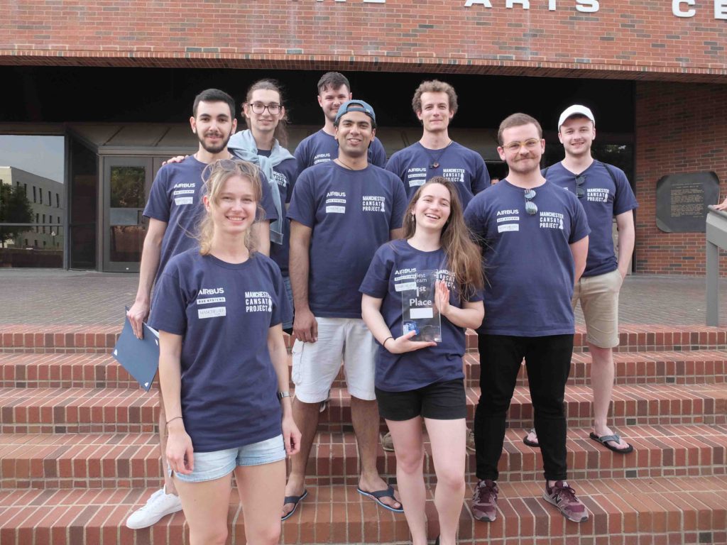 CanSat team with prize