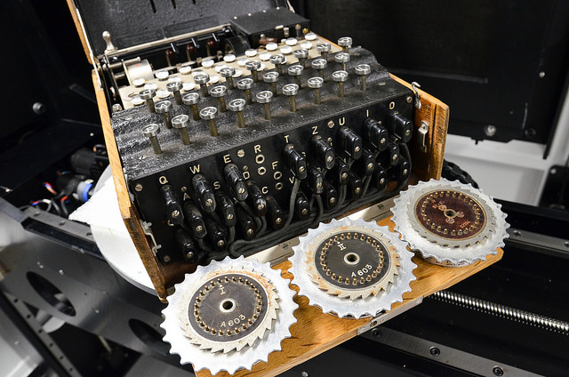 Enigma machine goes on display at The Alan Turing Institute