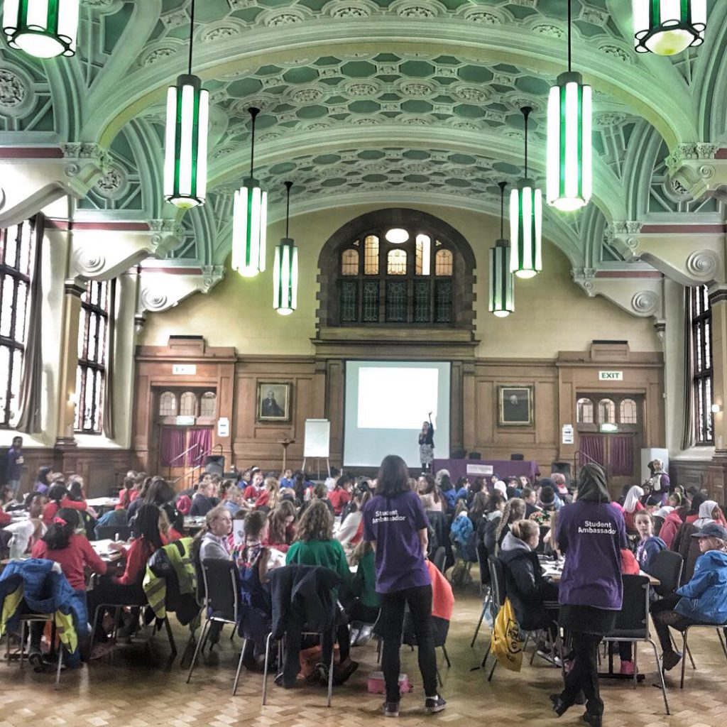 Girls Into STEM event Great Hall at Sackville Street Building