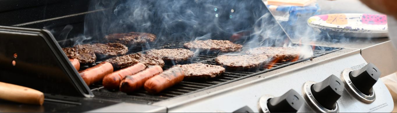 meat on a barbecue