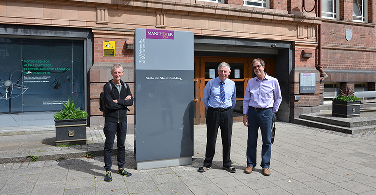 The three men outside the Sackville Street Building