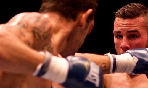 Two boxers in the ring