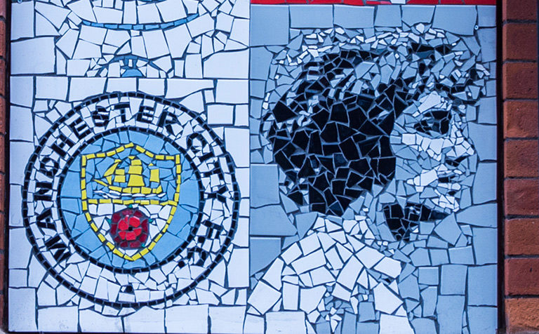 Manchester football mosaic