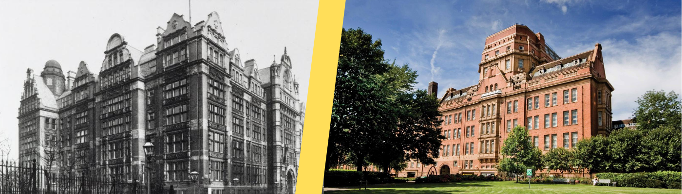 Sackville Street Building in 1902 and 2020