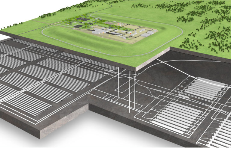 Nuclear storage facility graphic