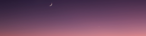 Venus and the moon at Twilight