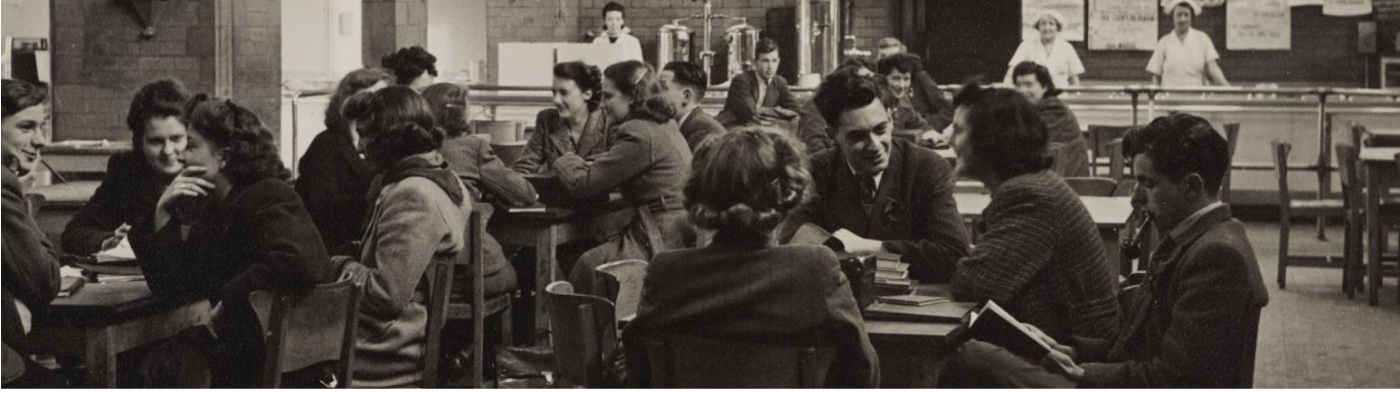 Students in the Students' Union coffee bar 1944