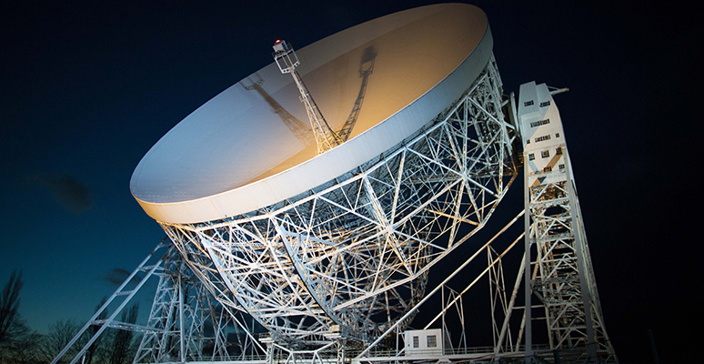 Lovell Telescope at night