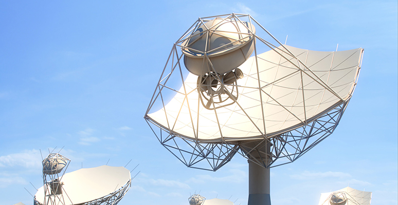 Artist's impression of mid-SKA telescope