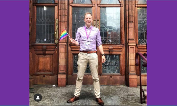 Craig outside Sackville Street Building