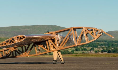 The world's largest foamboard aircraft on the ground at Snowdonia Flight School.