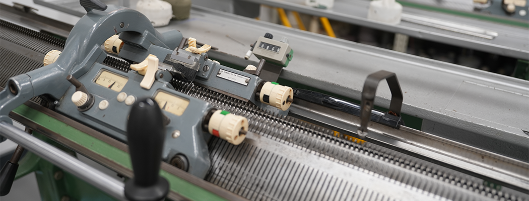 Machinery in a textiles lab