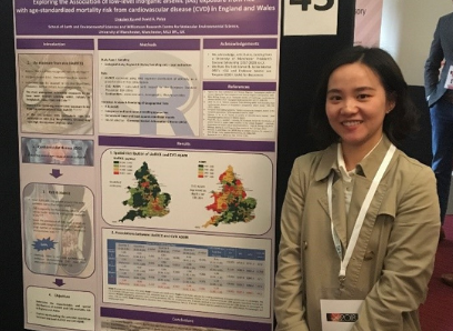 Lingqian Xu and her poster