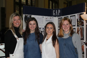Charlotte Lowther on the right, standing beside the rest of her project team