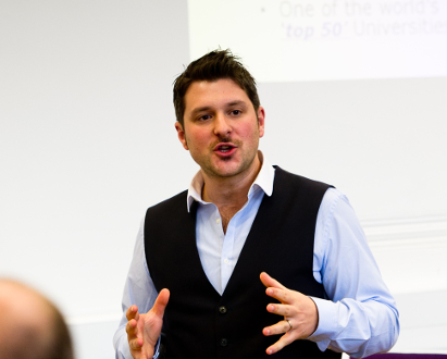 Gianpaolo presenting at a UoM Open Day