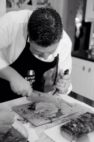 'Keep calm and eat pasta!' - Gianpaolo enjoying one of his favourite pastimes - cooking for the family on New Year's Eve!