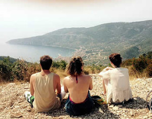 Amy and friends enjoying some post-uni travels