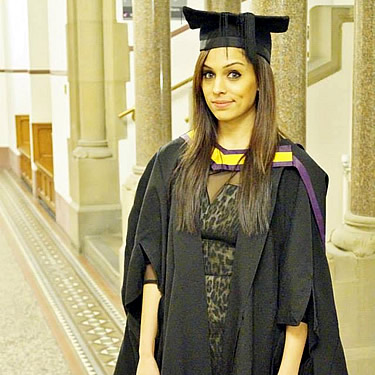 Meera during graduation here at Manchester