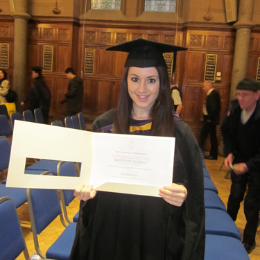 Graduating from her MSc here at UoM