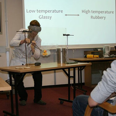 Here's Steve getting involved in some research. No ducks were harmed here, etc etc...