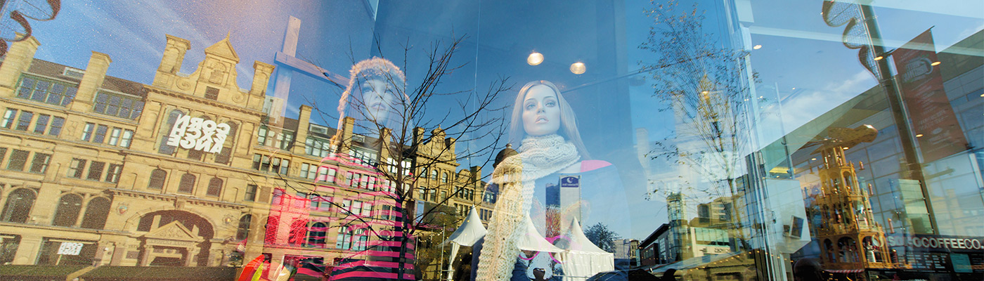 Mannequins in a Manchester shop window