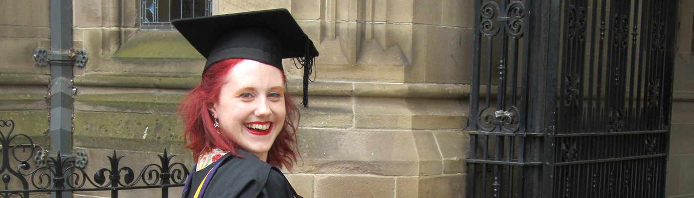 Rachel Cox in graduation gown