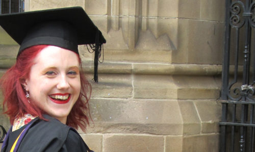 Rachel Cox in graduation gown